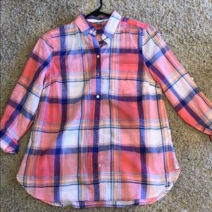Old navy plaid button up shirt